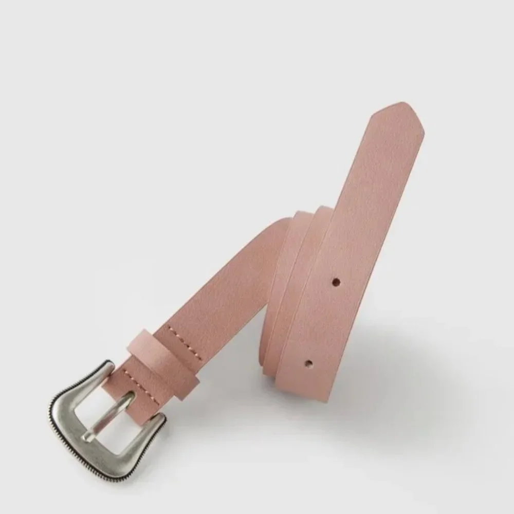 ZARA Girl's Buckle Belts(Pink, Brown/ M, L : 7 Years -14 Years)